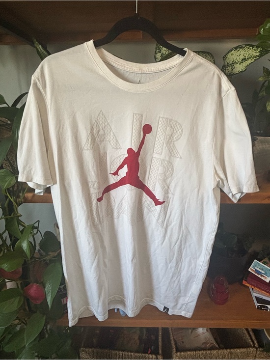 Jordan Other - Men’s Air Jordan White T-Shirt with Red Jumpman Logo | Large